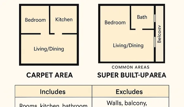 Carpet Area vs Super Built-up Area 2026 Carpet Area vs Super Built-up Area in Devanahalli 2026